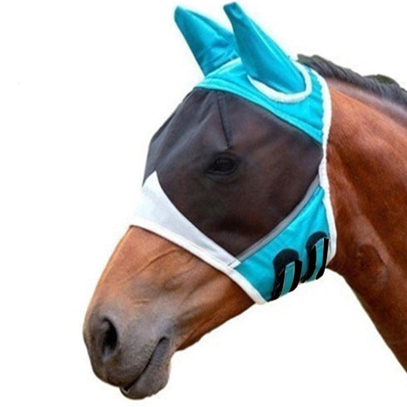 Breathable Horse Face Mask: Mosquito & Fly Proof Equestrian Accessory in Stock