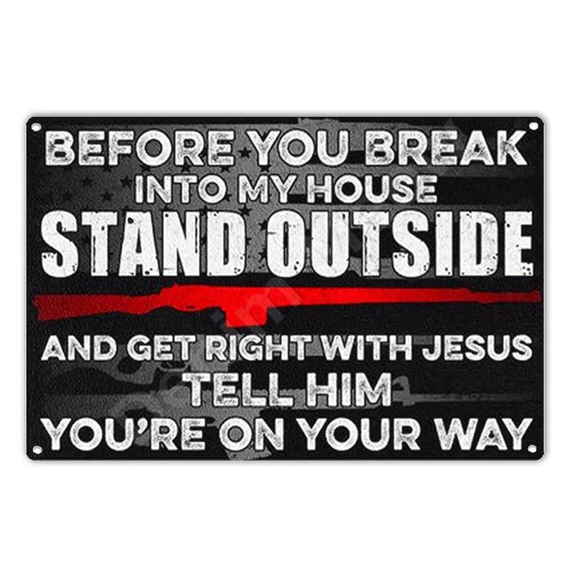 No Soliciting Funny Metal Sign for House Office Shop Decor Please Do Not Knock Or Ring Doorbell Warning Sign Halloween Decor