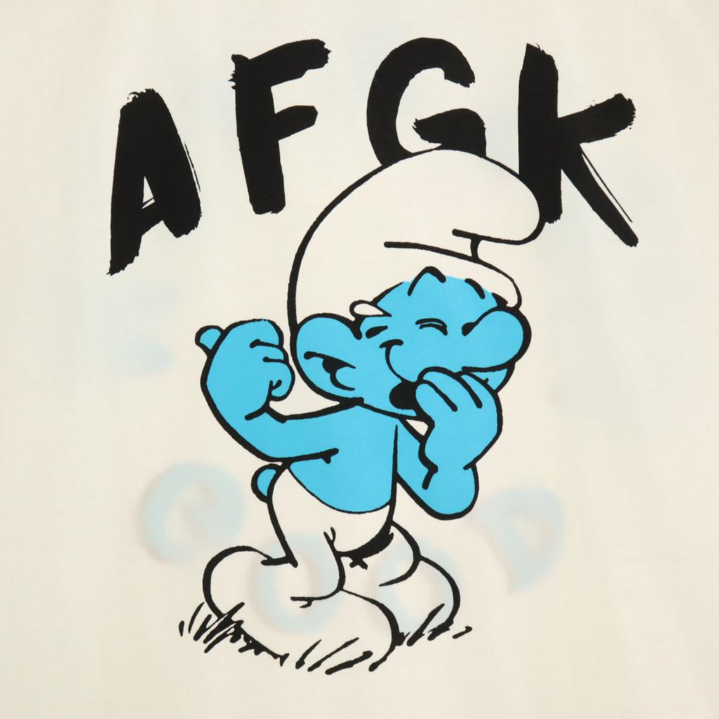 A FEW GOOD KIDS smurfs Short sleeve T-shirt L white Men's Used