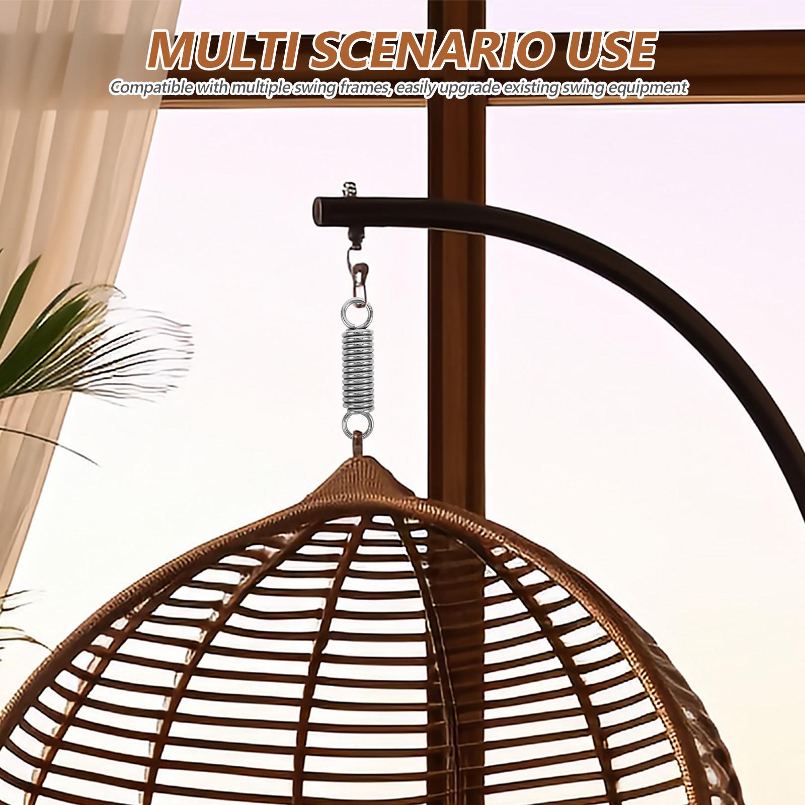 

2Pcs Outdoor Swing Springs Stainless Steel Heavy Duty Tension Springs for Porch Hammock Chair Hanging Chair Suspension other