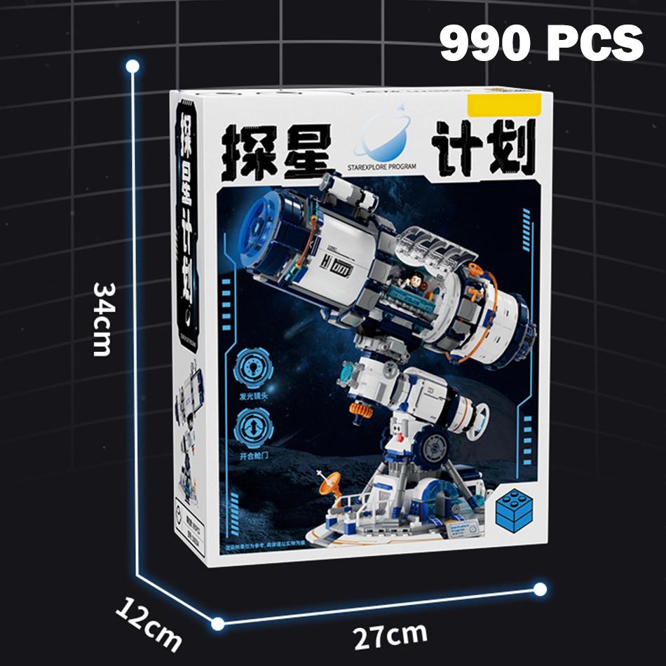 STEM Educational Toys Astronomical Telescope Building Blocks Star Exploration Telescope Model Assembly Bricks Toys for Kids Gift
