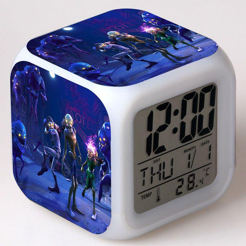 Colorful Multi-function Digital Alarm Clock With Led Display And Thermometer