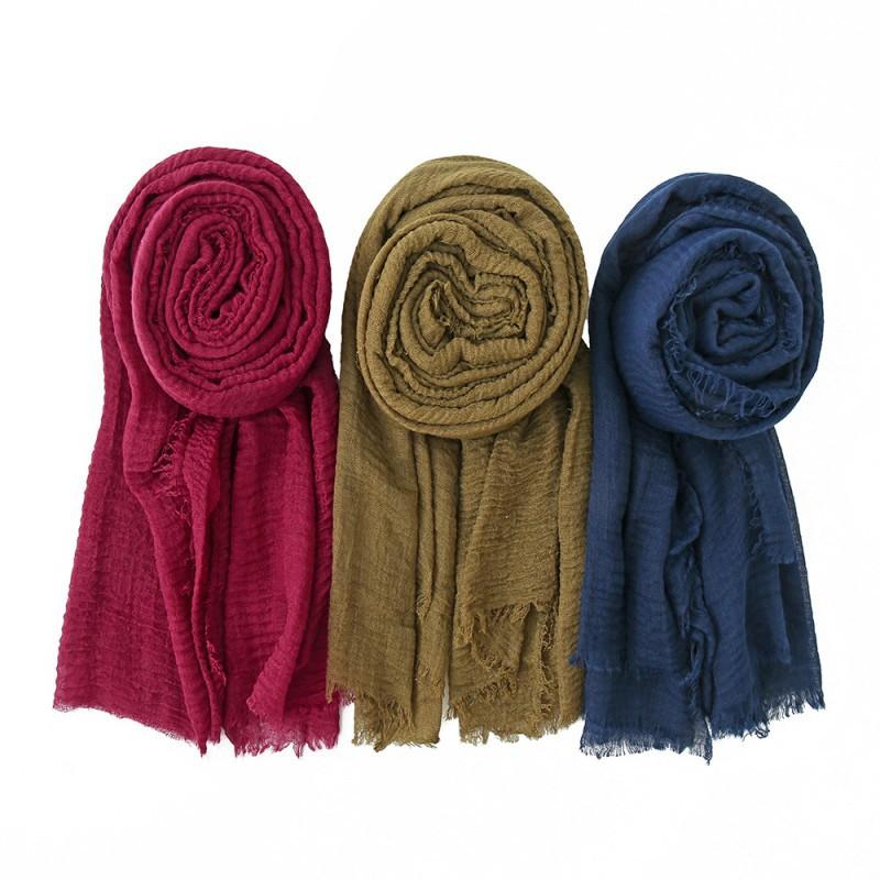 Dyed In Various Colors Size Monochrome Cotton Linen Bags Headscarves Tie-dyed Sales