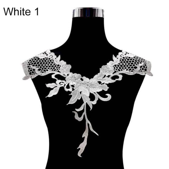DIY Floral Lace Neckline Neck Collar Trim Dress Clothes Sewing Applique Decor
