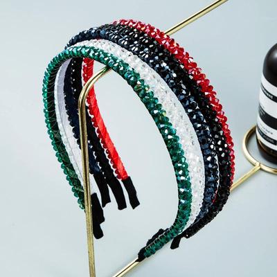 Damen Fishline Strickschnur Kristall Haar Hoop Gesichtswäsche Einfache dünne Kante Kopfbedeckung