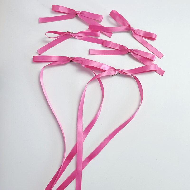 Ju Jingyi Style Ballet Bow Hair Clip Set: Ribbon Duckbill Clips for Girls' Braided Hair Accessories