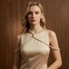 Beaded Collar Imitation Pearl Shoulder Chain Imitation Pearls Body Necklace  Casual Outfit