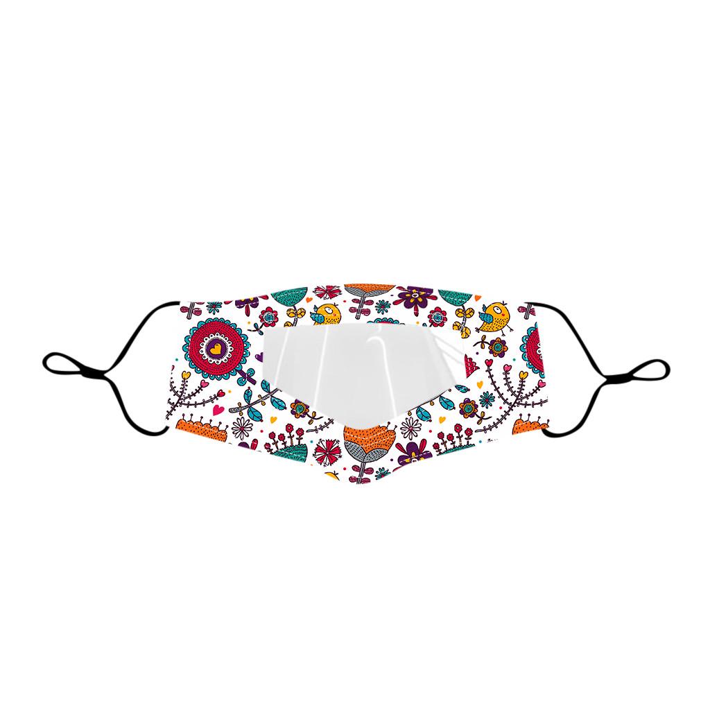 5PC Children Outdoor Mask With Clear Window Visible Expression For Deaf Mute