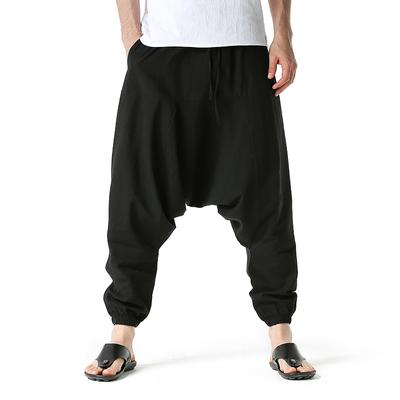 Vyriškos kelnės Harem Pants Baggy laisvalaikio jogos laisvalaikio tarpkojo kelnės