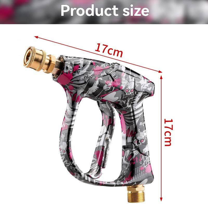 2026 New Graffiti High Pressure Washer Gun, Aluminum Valve Copper Head, 5-Color Nozzles, 1/4" Quick Connect