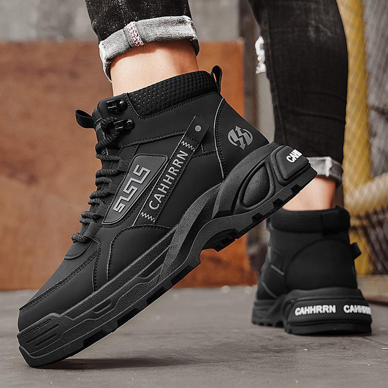 Martin boots British style men's thick-soled wear-resistant trend tooling shoes autumn and winter new men's high-top outdoor short boots