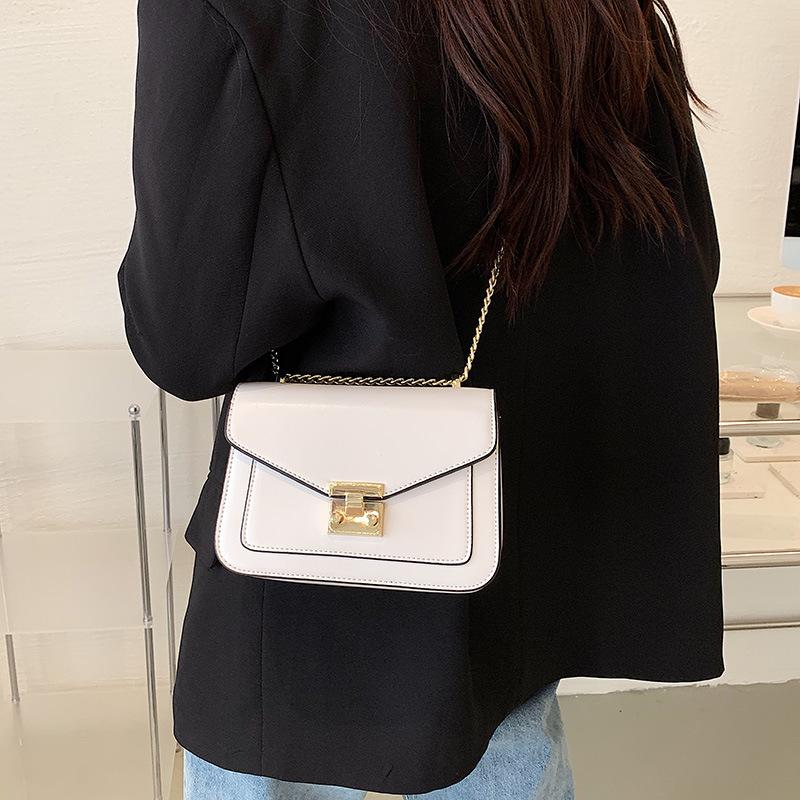 Retro Tasche Damen Umhängetasche Kettentasche Damen Tasche Frühling und Sommer neue Schultertasche kleine Tasche vielseitige kleine quadratische Tasche