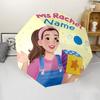Custom Name Ms. Rachel Theme Automatic Umbrella, Lightweight & Portable, 8 Rib, Perfect for Outdoor Travel, Birthdays, Christmas, Gifts.