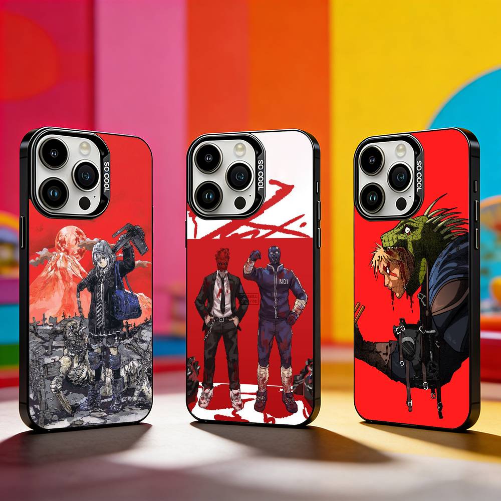 D-Dorohedoro-es Handyhülle Für iPhone 17,16,15,14,13,12,11 Plus,Pro Max,XS,Farbige silberne Handyhülle