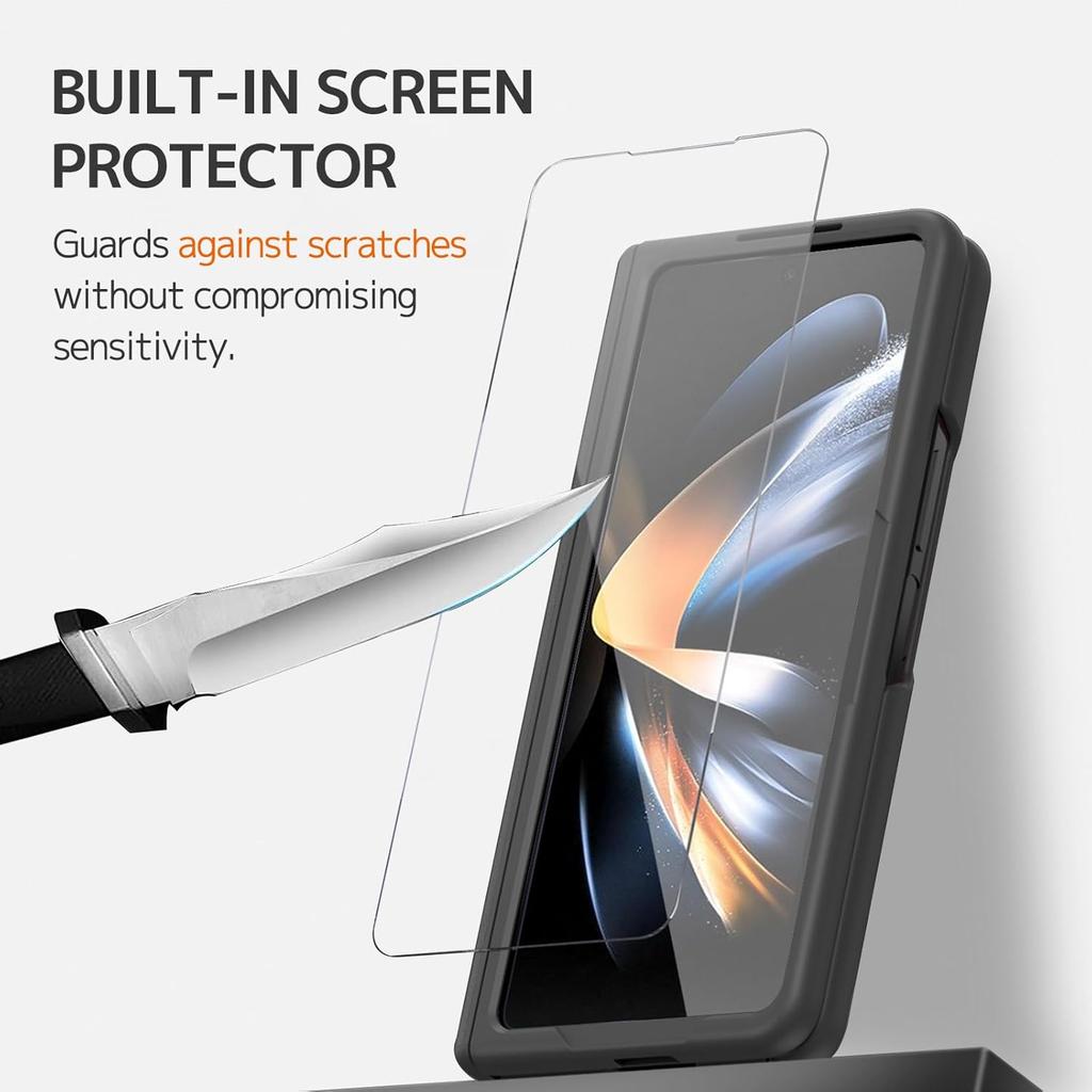 NINKI Compatible Samsung Galaxy Z Fold 3 Case with S Pen Holder and S Pen,Kickstand Hinge Protection Case for Samsung Z Fold 3 Case Screen