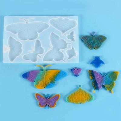Butterfly Resin Silicone Mold Wind Chimes Keychain Necklace Pendant Jewelry Craft Casting DIY Mold for Home Decoration