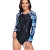 Spring and Summer Conservative One-piece Long Sleeved Surfing Suit, Sun Protection Women's Swimsuit, Diving Suit, Sexy Swimsuit In Europe and America