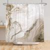 Gradient Marble Texture Shower Curtain Waterproof Bath Curtains For Bathroom Decor Multiple Color Options Polyester With Hooks