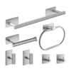 18-Piece Stainless Steel Bathroom Set: Towel Bars, Tissue Holder, Hooks, and Accessories