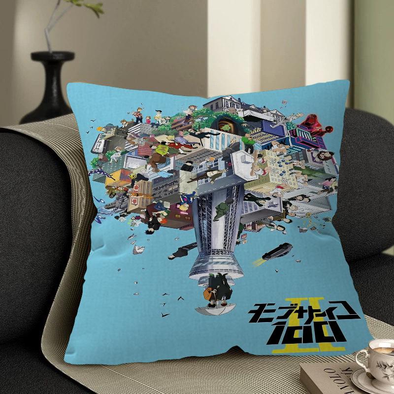 Mob Psycho 100 Personalisierte Kissenstaubabdeckung Schlafzimmer Kinder Party Dekoration Kissenbezug Geburtstag Kindergeschenk