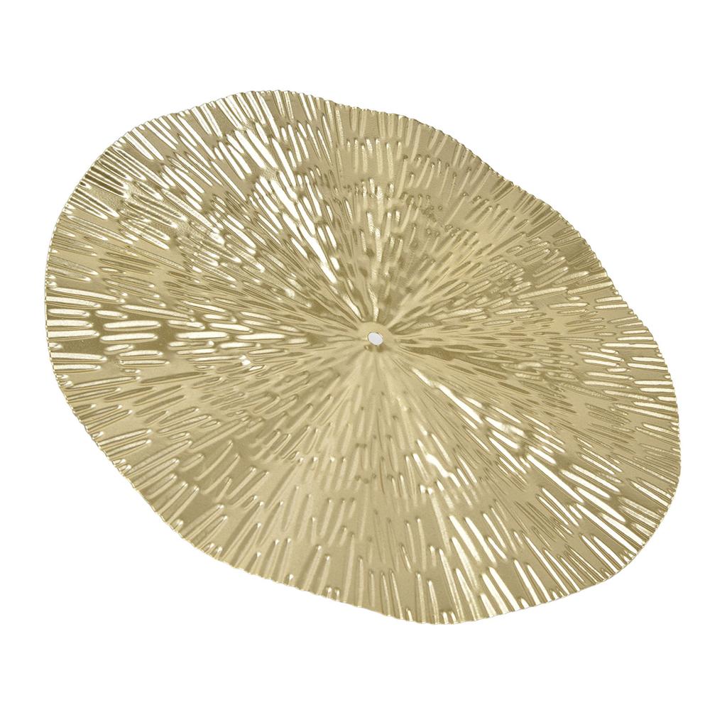 Round Wall Art Decor Elegant Style Iron Material 24.5cm/9.6in Delicate Texture Appearance Golden