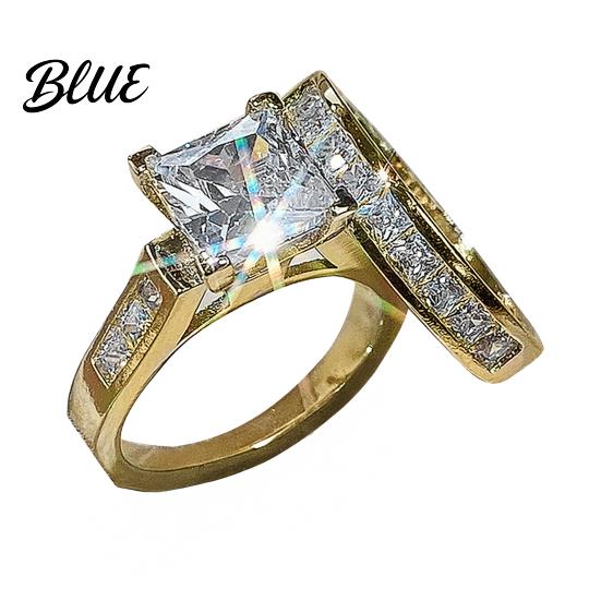 Metal Finger Ring 2Pcs/Set Women Set Zinc Alloy Rings