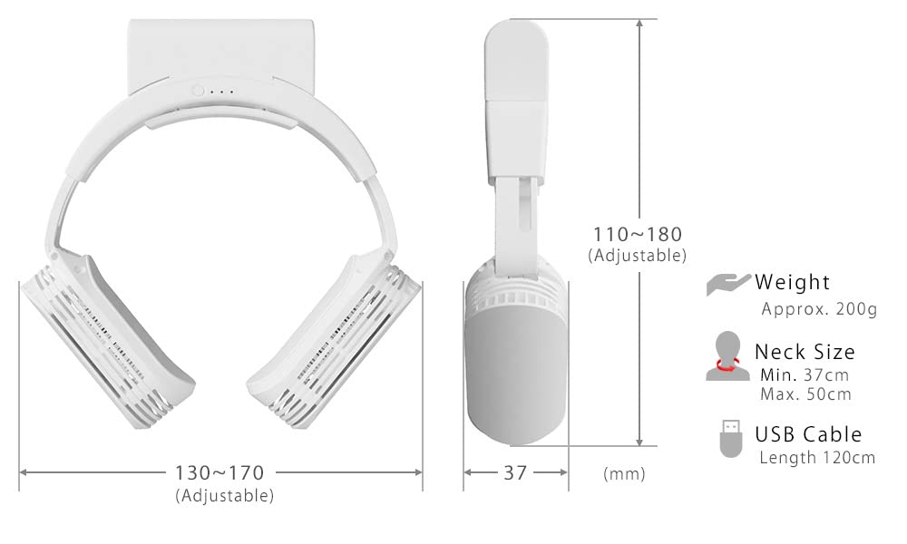 THANKO Neck Cooler Evo with Dedicated Battery Included, Model TK-NEMB3 (White) [Special Campaign Price To Commemorate Exceeding 1.1 Million Units Ship