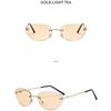 Women's sunglasses, men's and women's fashion frameless sunglasses, metal sunglasses