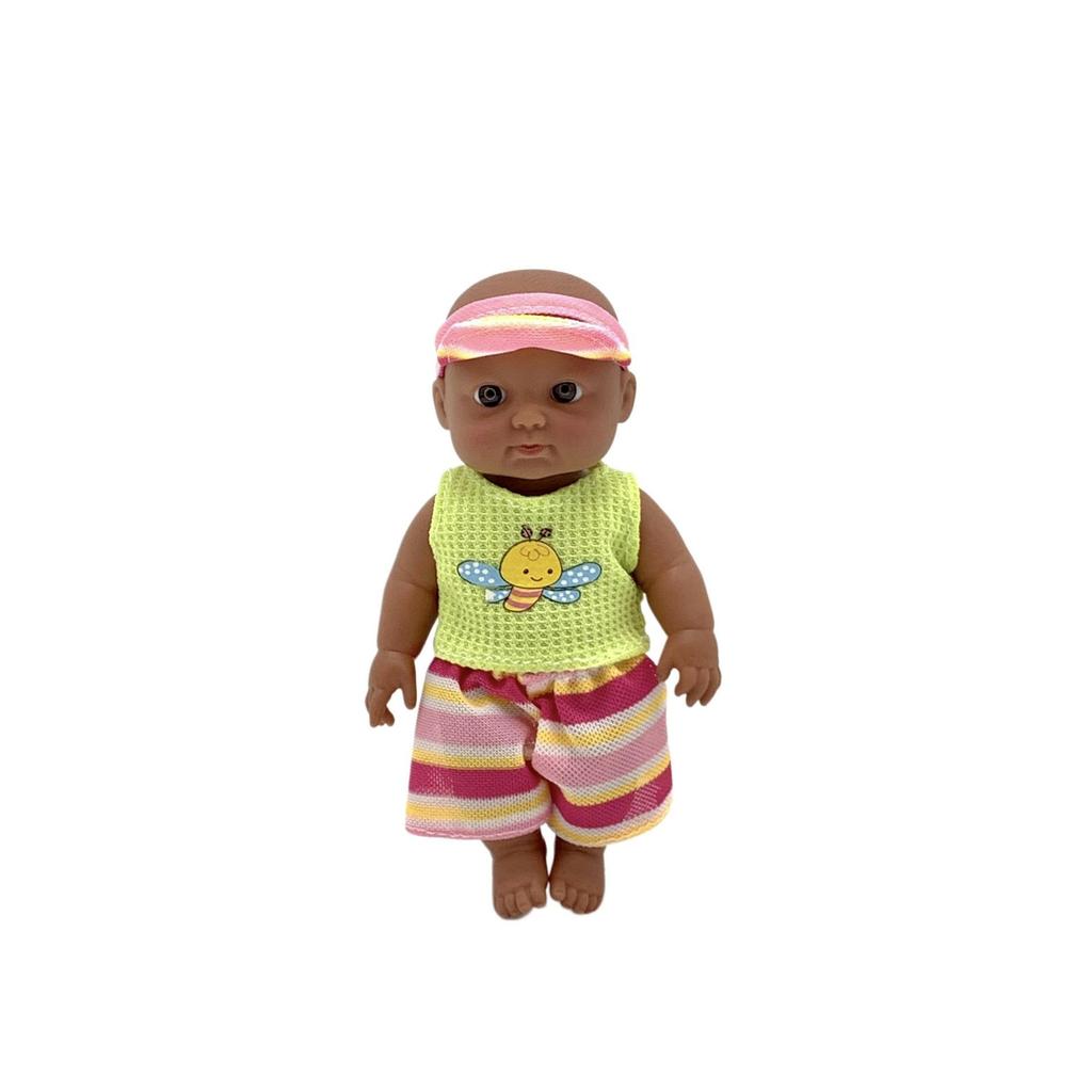 18-47CM Afroamerikanische Silikon-Reborn-Babypuppe mit Musikfunktion