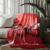 Red Butterfly Pattern Microfiber Flannel Cover Blanket Bedroom Living Room Sofa Soft And Comfortable Home Decoration