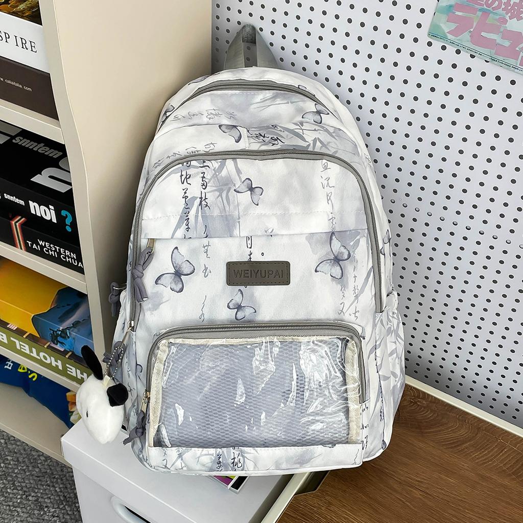 New Chinese style school bag tea party pain bag junior high school girls high school students backpack large capacity leisure backpack