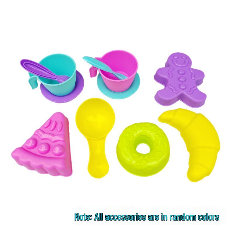 Handmade Colored Playdough Set for Kids with Molds and DIY Tools