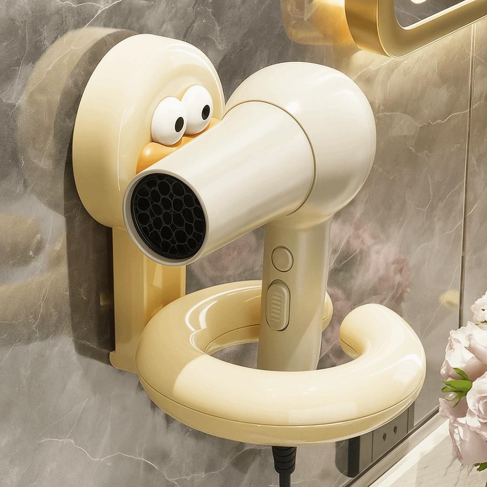 Punch-Free Hair Dryer Racks Plastic Blow Dryer Holder Multifunctional Hair Dryer Holder  Home