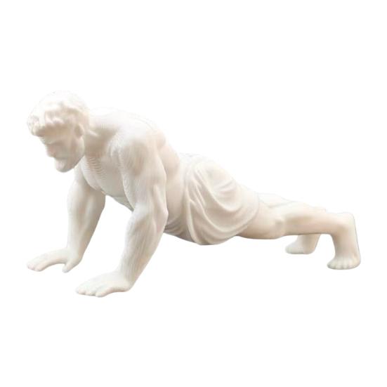 3D Printed Muscle Man Greek Retro Push-Up Sculpture Fitness
