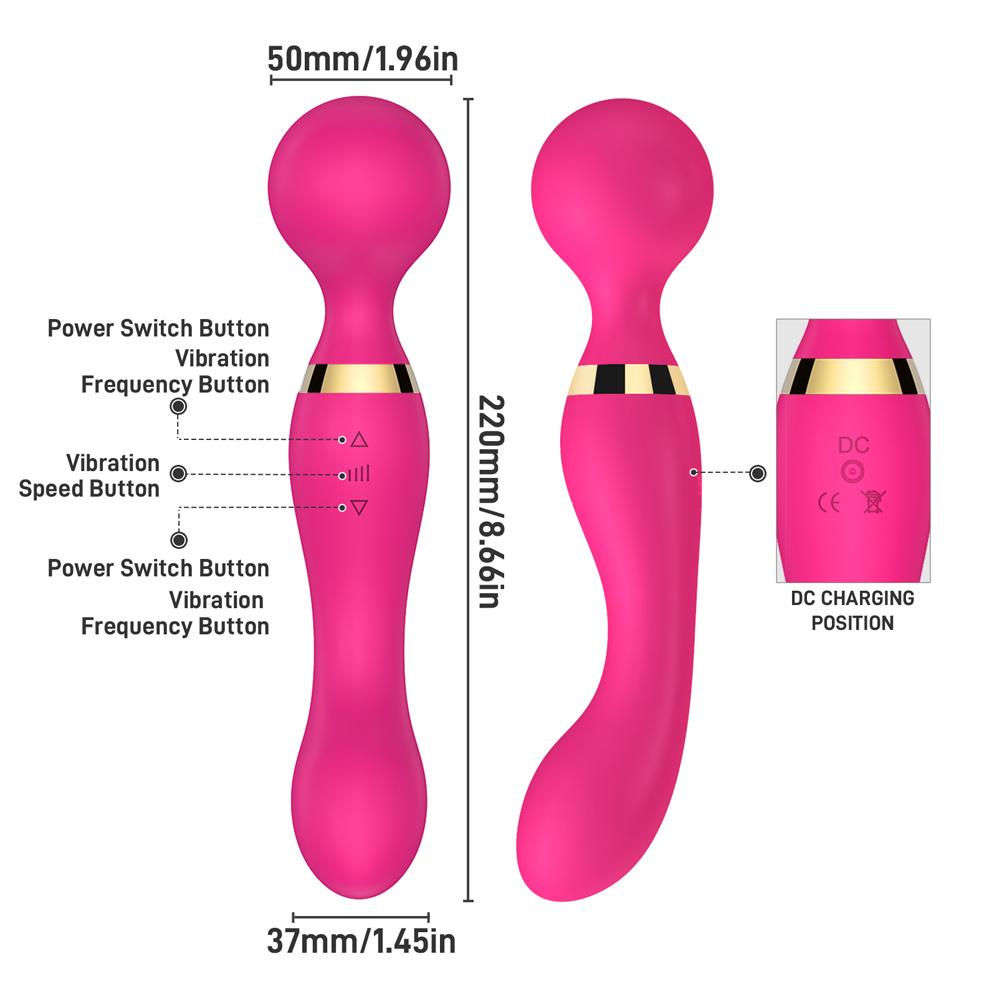 AV Magic Wand G-spot Vibrator Massage Clitoral Stimulator Female Masturbation Dildos Vibrator for Women Rechargeable