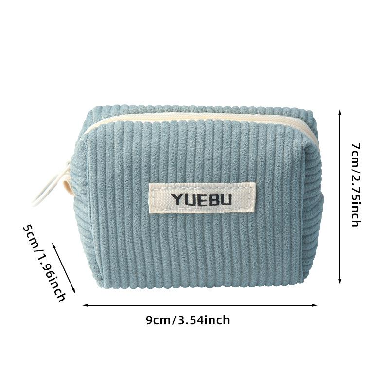 Corduroy Mini Zipper Coin Bag Small Wallet Key Earphone Storage Bag Kids Coin Purse Coin Pouch Cute Purse Versatile Bag