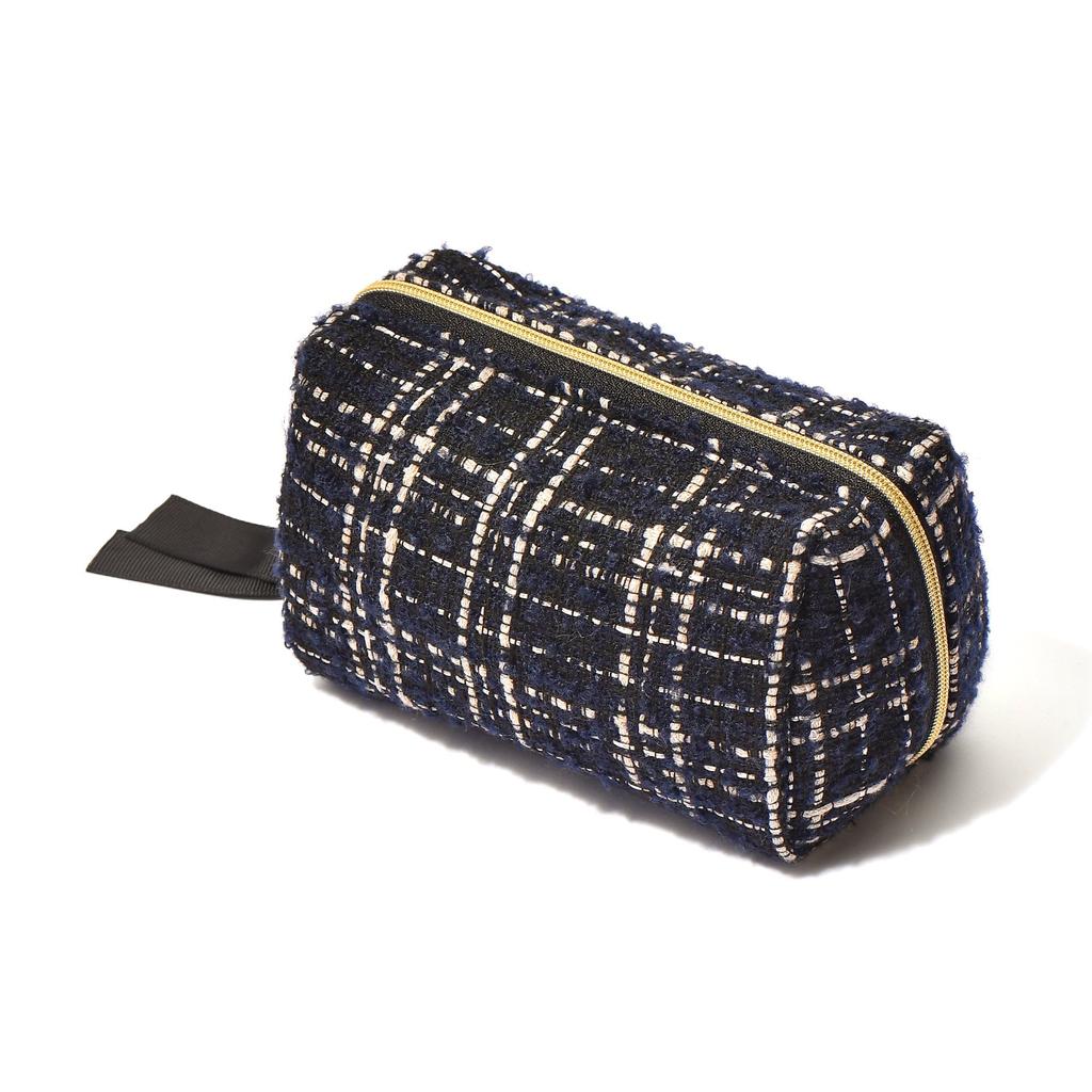Francfranc Tweed Black Pouch, Small,