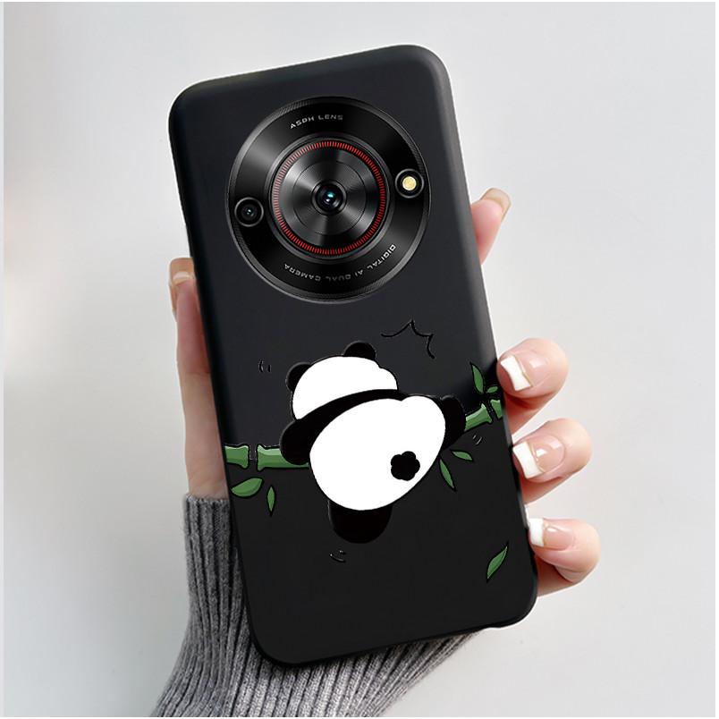 Cute Cartoon Case For ZTE Blade A75 5G/Nubia Focus 5G/Nubia Calf 5G Printing Shell Protective Cover Soft Silicone Black Casing