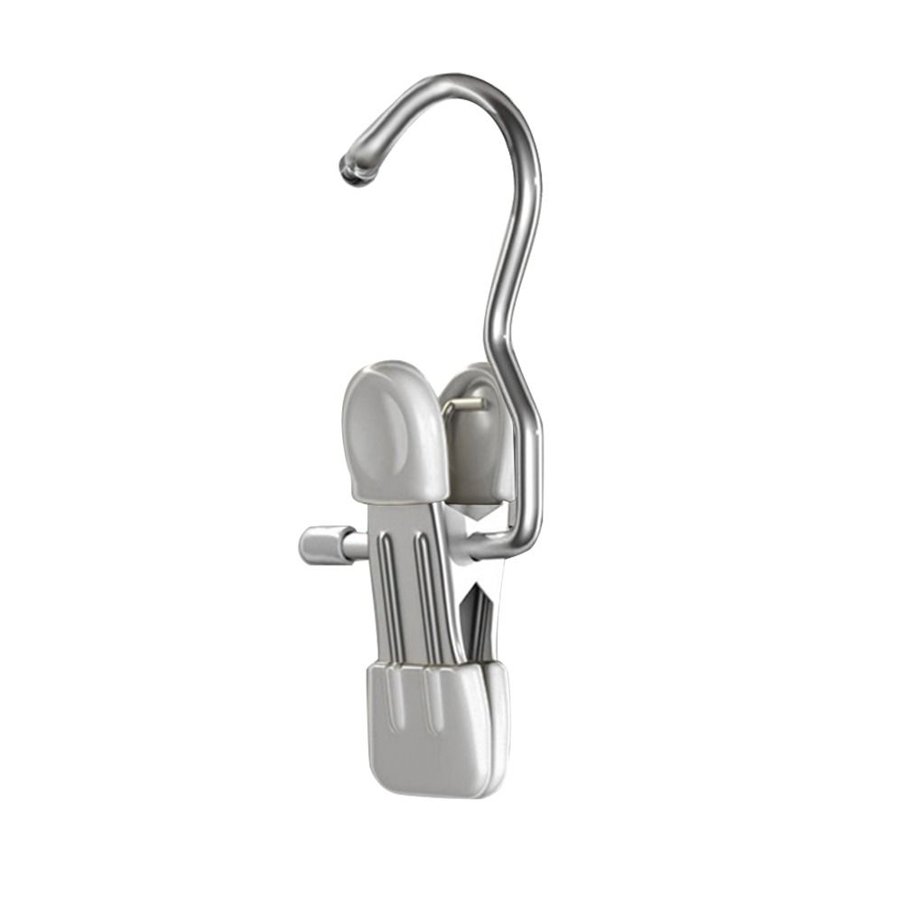 1/5/10PCS Windproof Stainless Steel Pants Clip with Hook Home Storage Rack  for Household