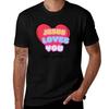 Valentines T Shirt Christian Jesus Loves You Graphic Unisex Tshirt Daily Wear Plain Short Sleeve Shirt