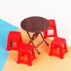 Mini Stool Dollhouse Folding Table Doll Furniture Dollhouse Small Chair  Home Decor