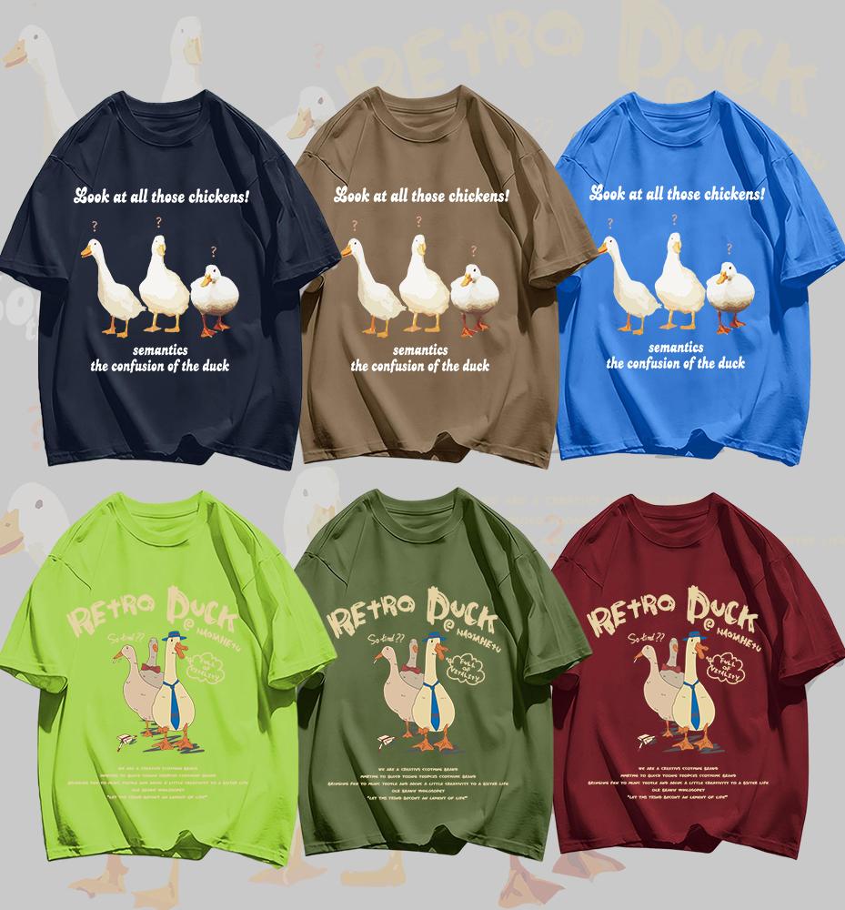Hot selling prints in Russia T-Shirts Unisex Retro Oversized Short Sleeves Fashion Couple Clothes Unisex Simple Basics Clothing