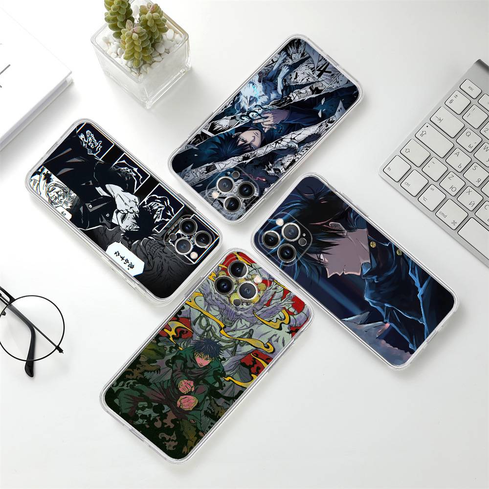 Anime Fushiguro Megumi Jujutsu Kaisen Phone Case For IPhone 11 13 16 12 17 14 15 Pro Max Plus Soft Clear Back Cover Coque