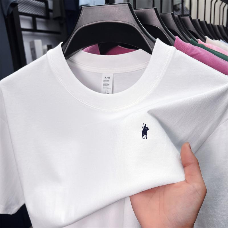 

Мужская футболка с коротким рукавом и круглым вырезом из чистого хлопка - Японский повседневный стиль M