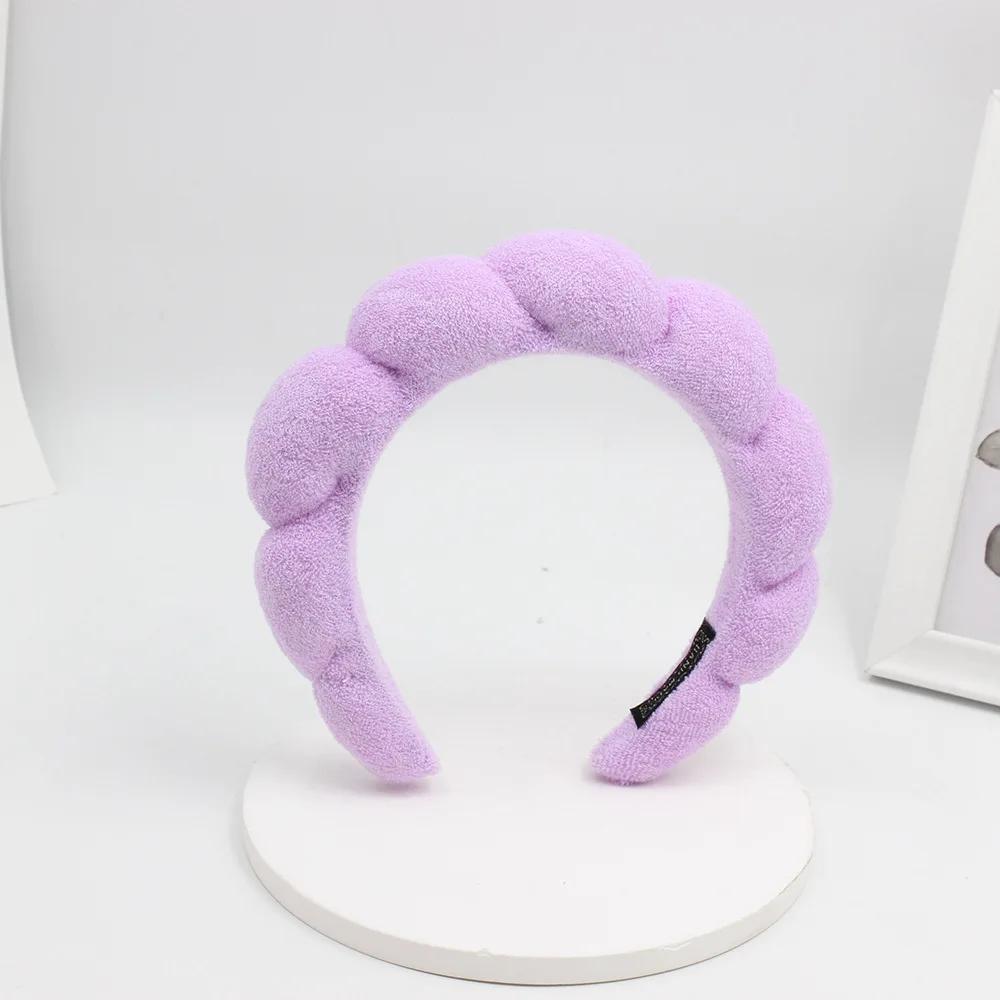 Femmes Filles Éponge Co Spa Maquillage Bulle Bandeau Éponge Bouffant Rétro Bandes Cheveux Doux Bandeau Couvre-chef