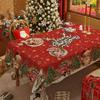 Christmas Tablecloth, Festive Table Decoration, British Style Coffee Table Cover, Stain-resistant and Dustproof Cloth