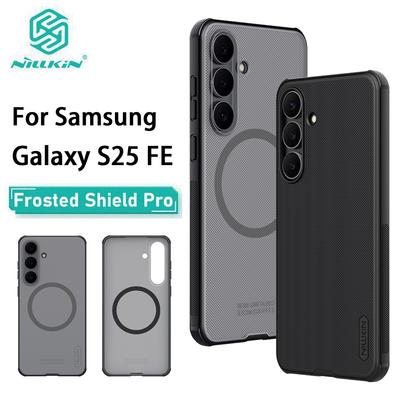 Para Capa de Celular Samsung Galaxy S25 FE Nillkin Super Frosted Shield Pro Magnética Rígida PC+TPU Capa Traseira À Prova de Choque