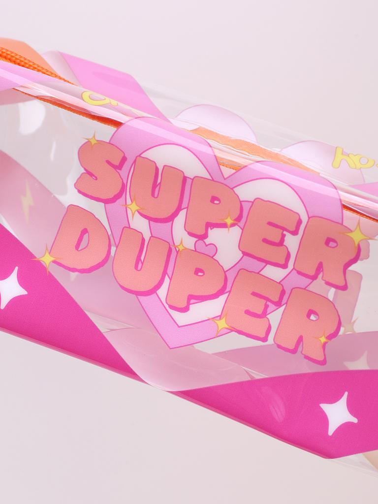 Pvc Waterproof Pencil Case Summer Fruit Pencil Pouch Back-To-School Stationery Storage Bag Transparent Carrying Pencil Case