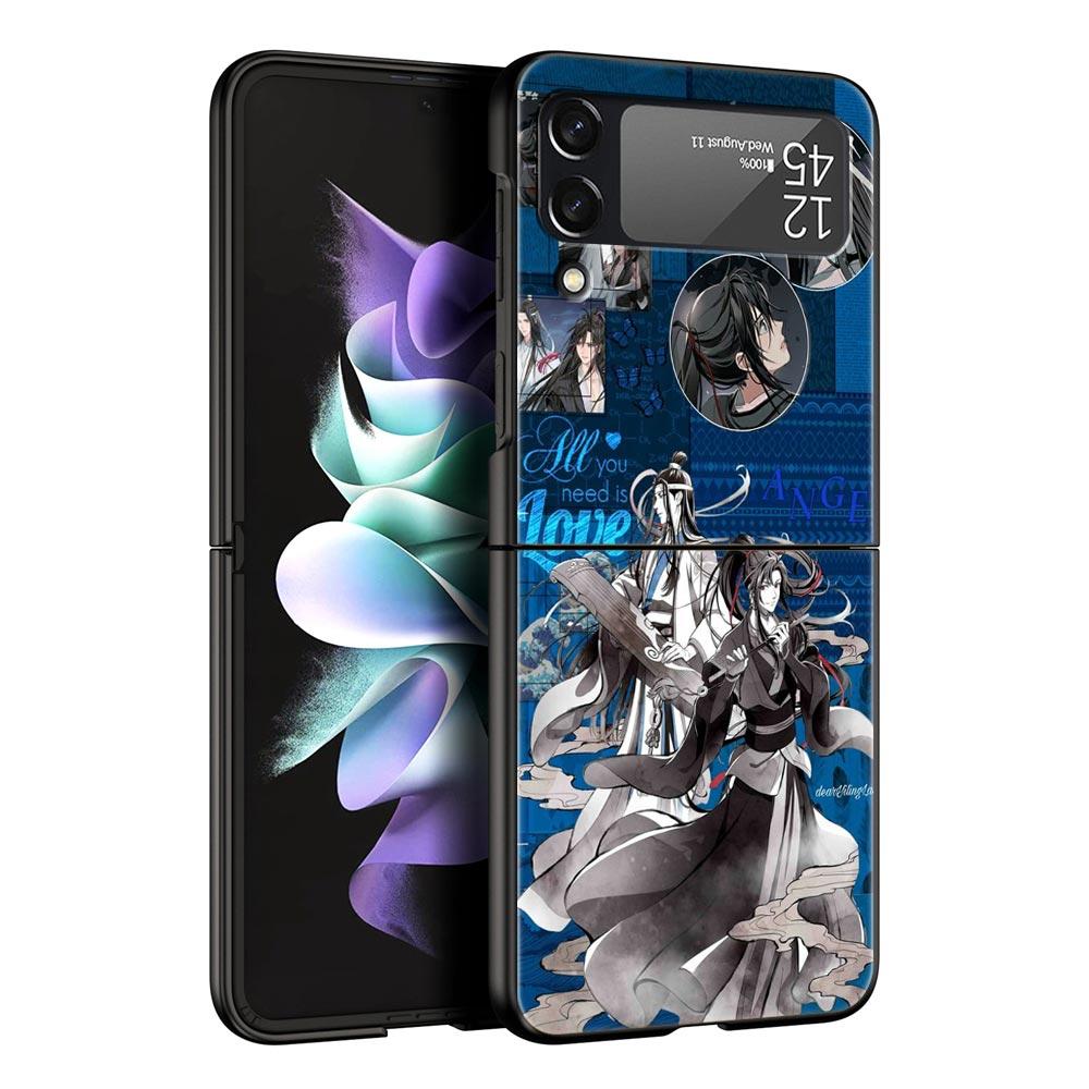 Anime Mo Dao Zu Shi MDZS Z Flip 4 Phone Case For Samsung Z Flip 3 5G Black Hard Shell Galaxy ZFlip3 ZFlip5 Cover Folding Luxury