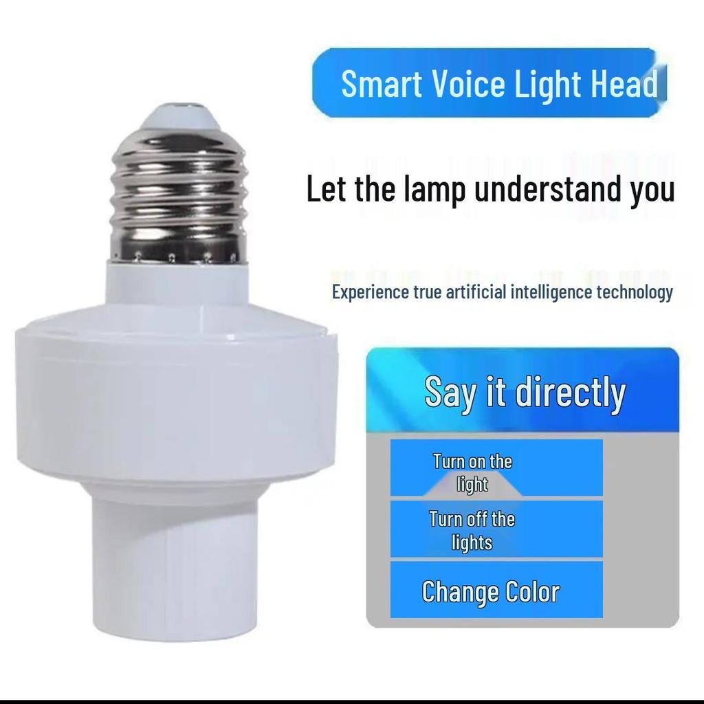 Smart Voice-Activated Light Bulb E27 - Speak-Controlled On/Off Home Lighting